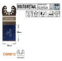 Afbeeldingen van CMT Multitoolzaagblad voor hout & metaal W=32mm I=40mm Bim 8% Co, 5 stuks - OMM12-X5