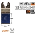 Afbeeldingen van CMT Multitoolzaagblad voor hout & metaal W=35mm I=40mm HW - OMM14-X1