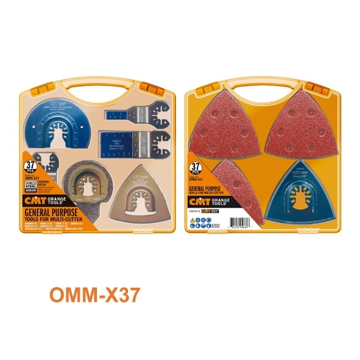 CMT 37 delige multitool set zaagbladen, raspen, schurpapier & schuurvoet - OMM-X37