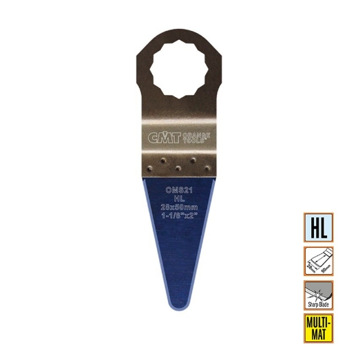 Afbeeldingen van CMT Multitool Fein Supercut spatel / schraper voor universeel gebruik W=28mm I=50mm, 50 stuks - OMS21-X50