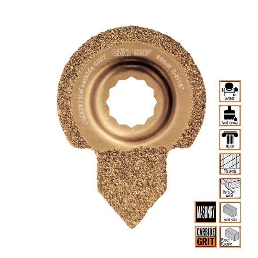 Afbeeldingen van CMT Fein Supercut hardmetalen schijf met korrel voor steen & keramiek W=65mm HW-korrel - OMS29-X1