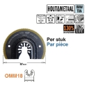 Afbeeldingen van CMT Multitoolzaagblad rond voor hout & metaal W=87mm Bim TIN - OMM18-X1