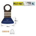 CMT HL stabiele spatel/ schraper voor alle materialen 52mm, 1 stuk - OMS19-X1