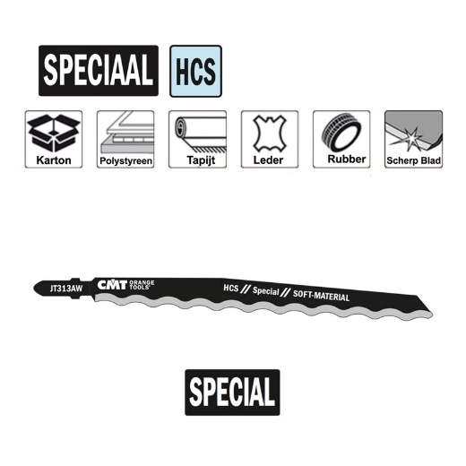 Afbeeldingen van CMT Decoupeermes voor zacht materiaal L=152mm I=100mm, 3 stuks - JT313AW-3