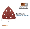 Afbeeldingen van CMT Schuurpapier met velcro systeem korrel 120 voor hout W=93mm, 10 stuks - OMA30120-X10