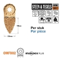 CMT Grit rasp Starlock Plus met hardmetalen korrel voor steen & keramiek W=33mm HW-korrel - OMF002-X1