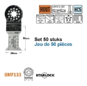 CMT Multitoolzaagblad Starlock voor hout W=35mm I=50mm HCS, 50 stuks - OMF133-X50