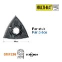 CMT Starlock geperforeerde schuurvoet met velcro W=93mm Velcro® - OMF136-X1