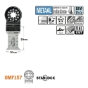 Afbeeldingen van CMT Multitoolzaagblad Starlock met fijne zaagsnede voor metaal W=30mm I=50mm Bim 8% Co, 50 stuks - OMF157-X50