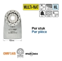 Afbeeldingen van CMT Multitool Starlock spatel / schraper voor universeel gebruik W=52mm K=0.4mm HL - OMF165-X1