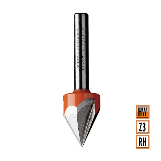 Afbeeldingen van CMT Laser point frees 60° D=12.7x11mm 60° L=57mm S=8mm Z3 HW - 958.001.11