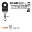 Afbeeldingen van CMT Multitoolzaagblad Starlock voor hout met spijkers & glasvezel W=10mm I=30mm Bim 8% Co - OMF184-X1