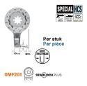 CMT Multitool Starlock Plus schuin aflopend mes voor zachte materialen W=16mm I=11mm HCS - OMF201-X1
