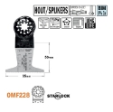 Afbeeldingen van CMT Multitoolzaagblad Starlock voor hout met spijkers & kunststof W=65mm I=50mm Bim 8% Co - OMF228-X1