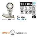 CMT Multitoolzaagblad Starlock Max dia grit met korrel voor steen & cementvoegen W=60mm DP-korrel - OMF243-X1