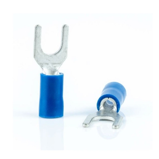 Afbeeldingen van 50st. Vorkkabelschoen Ø 3.7mm, draaddikte 1.5 ~ 2.5mm², kleur blauw - 421432671