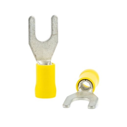 Afbeeldingen van 50st. Vorkkabelschoen Ø 3.7mm, draaddikte 4.0 ~ 6.0mm², kleur geel - 421633471