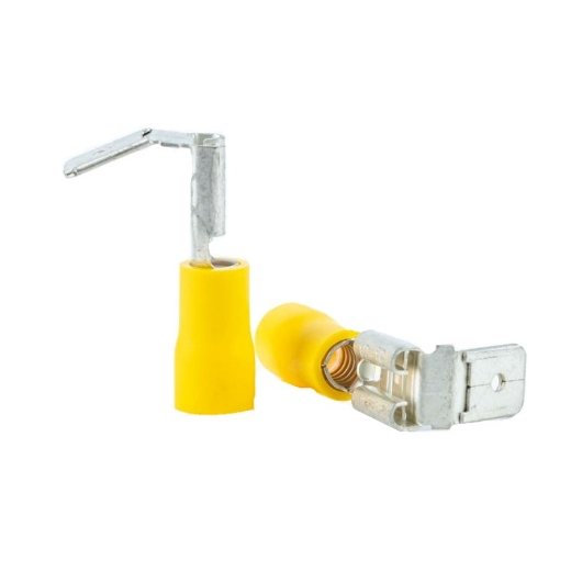 Afbeeldingen van 50st. Vlakstekerhuls + tab. half geïsoleerd / vrouwelijk, tab 0.8 x 6.4mm, draaddikte 4.0 ~ 6.0mm², kleur geel - 4516313471