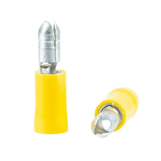 Afbeeldingen van 50st. Rondstekkerhuls half geïsoleerd / mannelijk, draaddikte 4.0 ~ 6.0mm², kleur geel - 4111663471