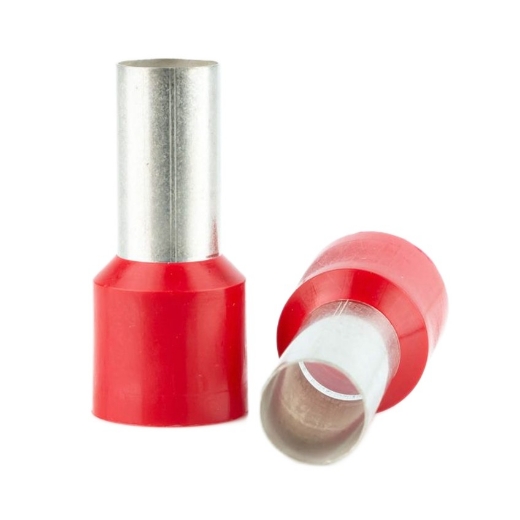 50st. Adereindhuls met isoleerkraag, draaddikte 1.5mm², kleur rood, lengte 18mm - 5281222101