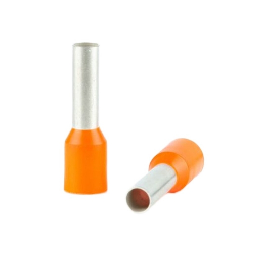 50st. Adereindhuls met isoleerkraag, draaddikte 4mm², kleur oranje, lengte 17mm - 5210613101