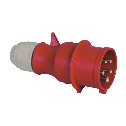 Afbeeldingen van Bals 21004 - stekker met multi grip kabelklem - 9h 16A 4P 230V IP44, schroefklem