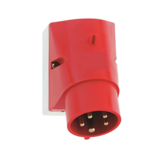 Afbeeldingen van Bals 2415 - Bals mannelijk opbouwcontact standaard - 6h 16A 5P 400V IP44, behuizing 100x75, schroefklem