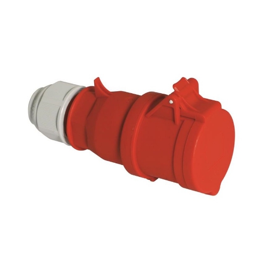 Afbeeldingen van Bals 3142 - Bals koppelstekker met multi grip kabelklem - 6h 32A 4P 400V IP44, Quick-Connect
