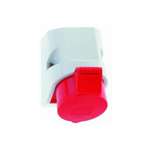 Afbeeldingen van Bals 112 - Bals wandstopcontact standaard met onderbak - 9h 16A 3P 400V IP44, behuizing 87x64, schroefklem