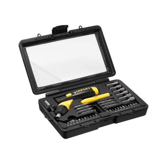 Afbeeldingen van Stanley® 38 Delige Pistoolgreep Ratel-Bit-Set - 0-63-038