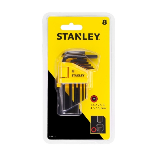 Afbeeldingen van Stanley® Stiftsleutelset inbus 8 Dlg 1,5mm-6mm - 0-69-251