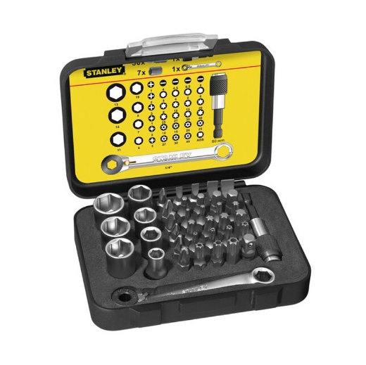 Afbeeldingen van Stanley® Bitset Expert Pro 1/4" - Ringsteeksleutel (40 delig) - 1-13-907