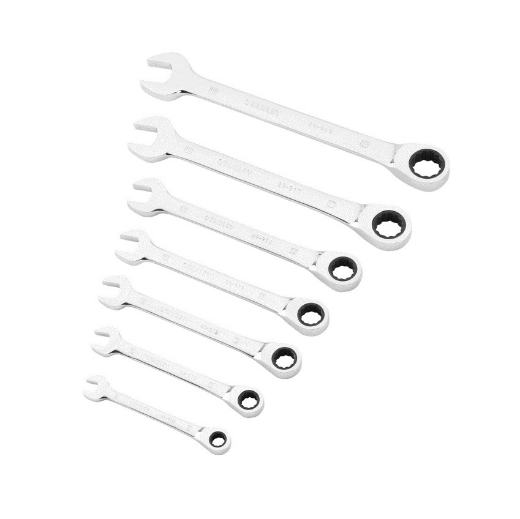 Afbeeldingen van Stanley® Ringsteeksleutelset met Ratelring 7-delig - STMT82846-0