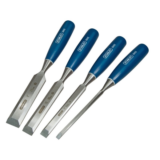 Afbeeldingen van Stanley® Houtbeitelset 4-delig (6, 12, 18, 25 mm) - 0-16-129