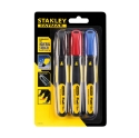 Afbeeldingen van Stanley® FatMax Markeerstift Rood/Zwart/Blauw (x3) - 0-47-315