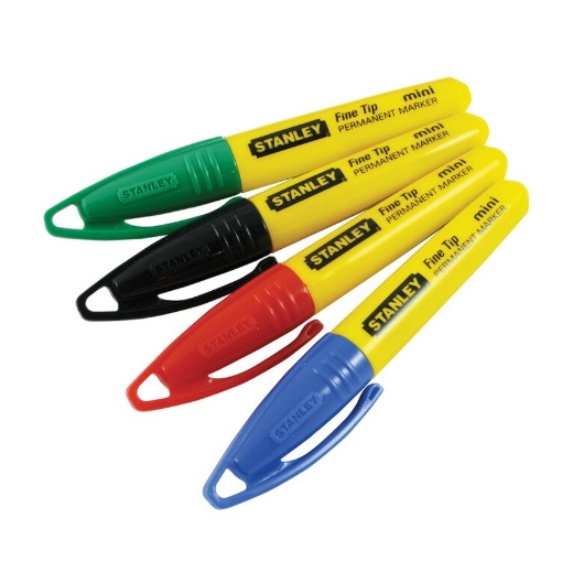 Afbeeldingen van Stanley® Markeerstift Mini Groen/Blauw/Rood/Zwart - 1-47-329