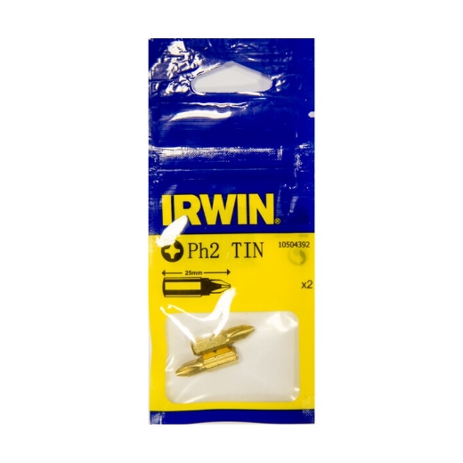 Afbeeldingen van Irwin bits Philips PH2 TiN - 1/4” 25mm, 2 stuks - 10504392