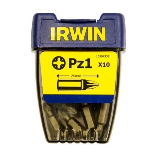 Irwin bits Pozidrive PZ1 - 1/4” 25mm, 10 stuks - 10504338