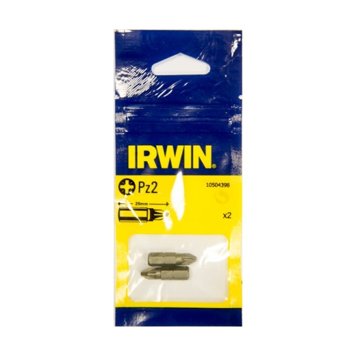 Irwin bits Pozidrive PZ2 - 1/4” 25mm, 2 stuks - 10504398