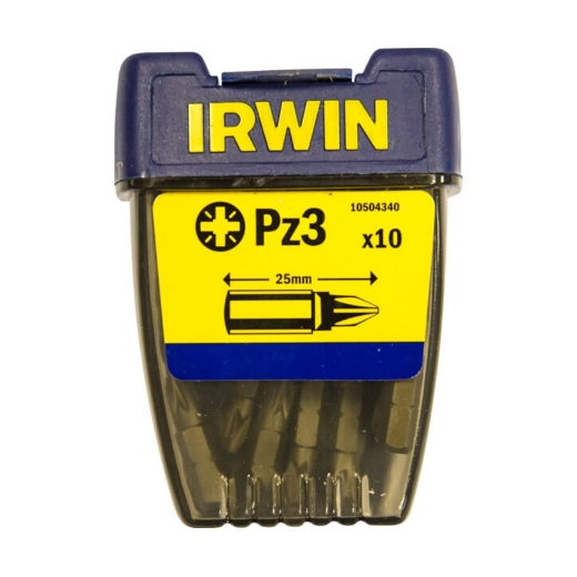 Irwin bits Pozidrive PZ3 - 1/4” 25mm, 10 stuks - 10504340