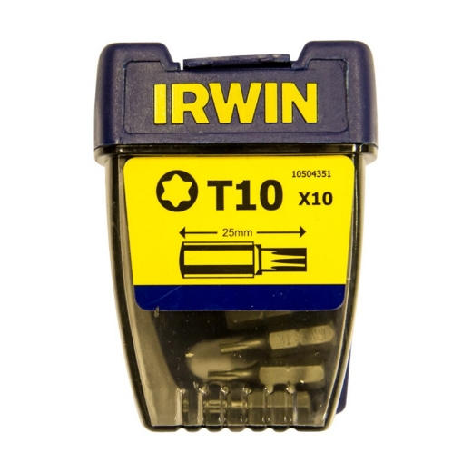Irwin bits Torx TX10 - 1/4” 25mm, 10 stuks - 10504351