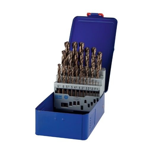 Afbeeldingen van Irwin HSS metaalboor 135° Cobalt, 25-delige set in metalen koffer: 1 - 13mm in stappen van 0.5mm - 10503730