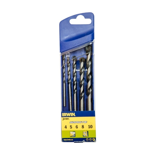 Afbeeldingen van Irwin betonboren set 5-delig voor harde steensoorten: 4/5/6/8/10mm - 10501917