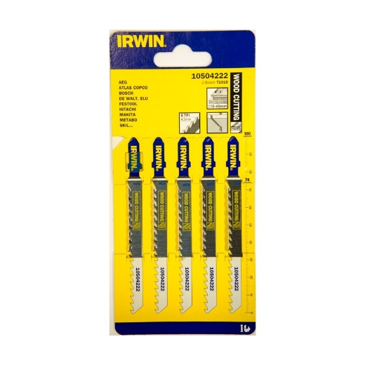 Afbeeldingen van Irwin decoupeerzaag voor hout HCS, 100mm, 6TPI, T101D, taps blad - 10504222