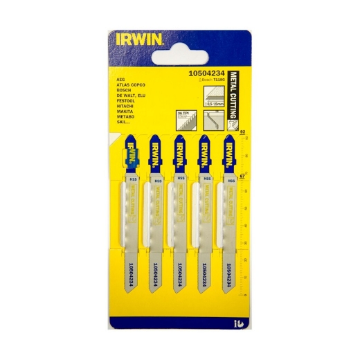 Afbeeldingen van Irwin decoupeerzaag voor metaal HSS, 92mm, 36 TPI, T118G - 10504234