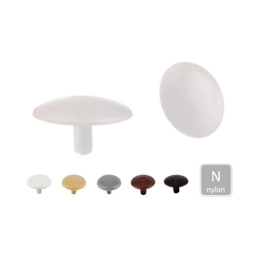 Afbeeldingen van Afdekkap met pin Ø12mm voor schroef met kopboring RAL 1015 beige