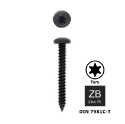 Afbeeldingen van Plaatschroef met ronde kop Torx TX20 Din 7981C-T 4.2x9.5 zwart verzinkt