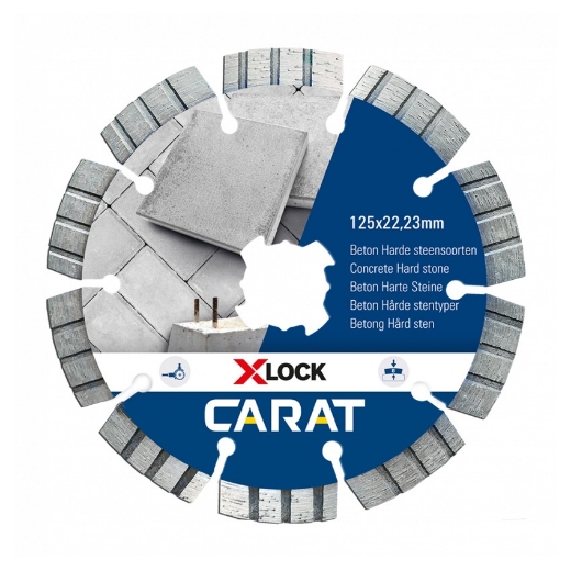 Carat diamantschijf X-lock 125x22.23mm - beton & harde steensoorten - CCXLOCK125