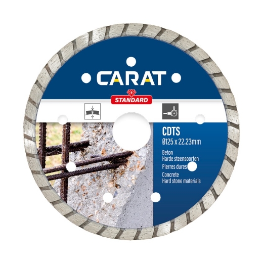 Carat diamantschijf CDTS Turbo standaard 180x22.23mm voor (gewapend) beton - CDTS180300