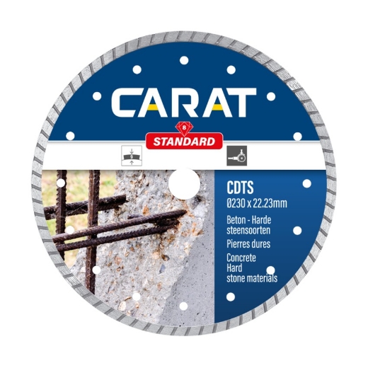 Carat diamantschijf CDTS Turbo standaard 230x22.23mm - (gewapend) beton - CDTS230300